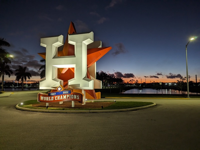 JJ Ruby at Astros spring training in West Palm Beach